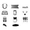 10-12 SRX Peach Wood Air Vent Frame Carbon Fiber Anti-Scratch Stickers
