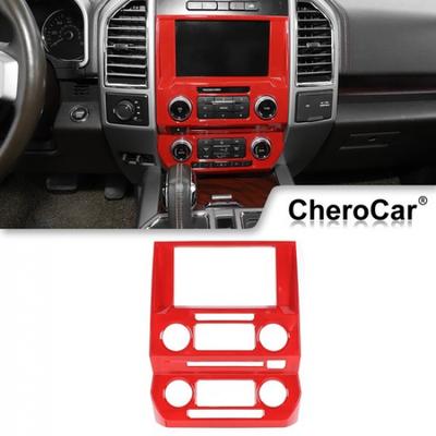 Red Center Console GPS Navigation Panel Frame Decor Cover For Ford F-150 2015-20