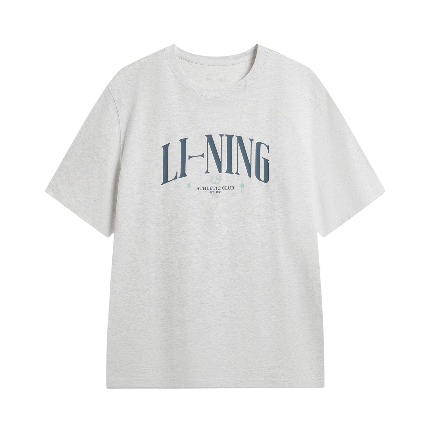 Li-Ning Quick-Dry Cool Round Neck Logo Stitching T-Shirt Men Tops AHSW277-2 M