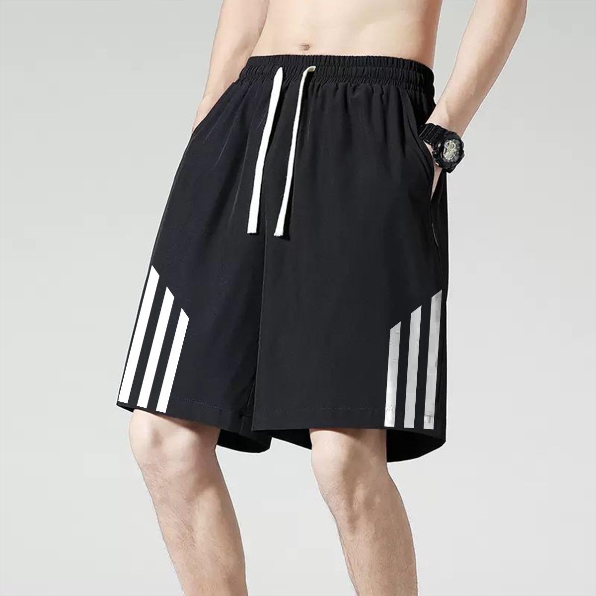 

Men s 2024 Quick-Dry Ice Silk Shorts: Lightweight, Breathable 5-Point Running & Casual Wear M (80-100 jin)