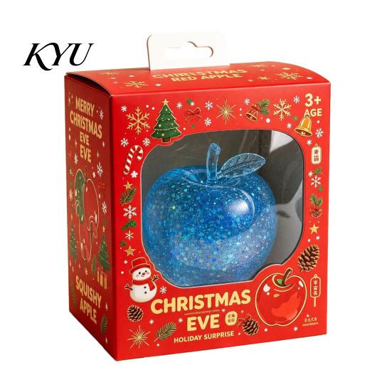 Office Stress Reliever Fruit Squeeze Sensory Toy, Christmas Shaped Soft Slow Rise Fidget Gift for Kids Cute Novelty Relief Toy Adults Anxiety