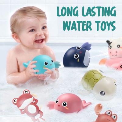 Floating Bath Toy for Babies Cute Frog Turtle Dolphin Shape Water Toys Wind-Up Swimming Toy Creative Fun Pool Toy for Boys Girls