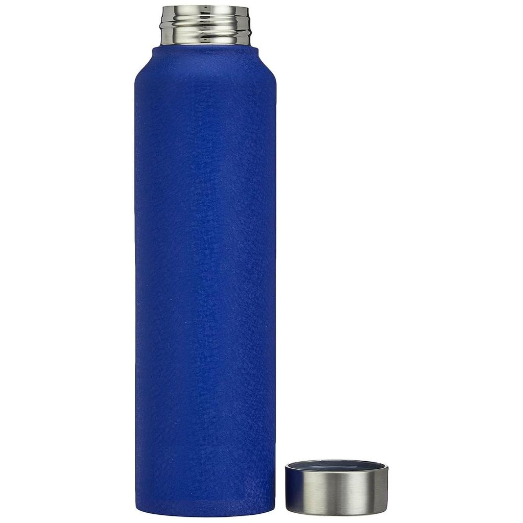 Stainless Steel Fridge Water Bottle | 1000 Ml | Textured Blue Finish (Set of 2)