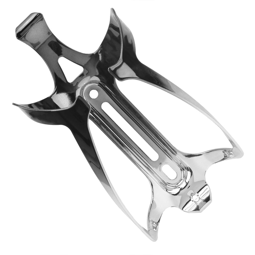 Aluminum Alloy Mountain Bike Water Bottle Holder Cage Bottle Secure Retention BracketBlack Silver