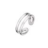 925 Silver Geometry Double-Layer Adjustable Vintage Women's Rings Beautiful Luxury High Quality Jewelry Accessories Jewellery