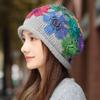 DIMANAF 2025 Spring Women Hat Knitted Hat Warm Fashion Floral
