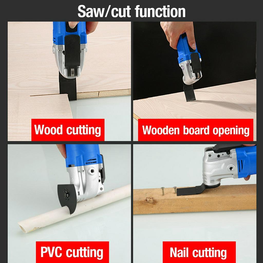 220-240V 500W Home Improvement DIY Tool Multifunction Oscillating Tool Kit Electric Power Multi-Tools Variable Speed Renovator Trimmer Saw