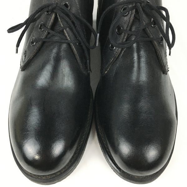 Lata 80. Vintage Buty Addison Shoe Co Z41-1983/75 Rozmiar 6.5R 24.5 Stalowy Nosek U.S. Czarne buty służbowe marynarki wojennej(UŻYWANY)