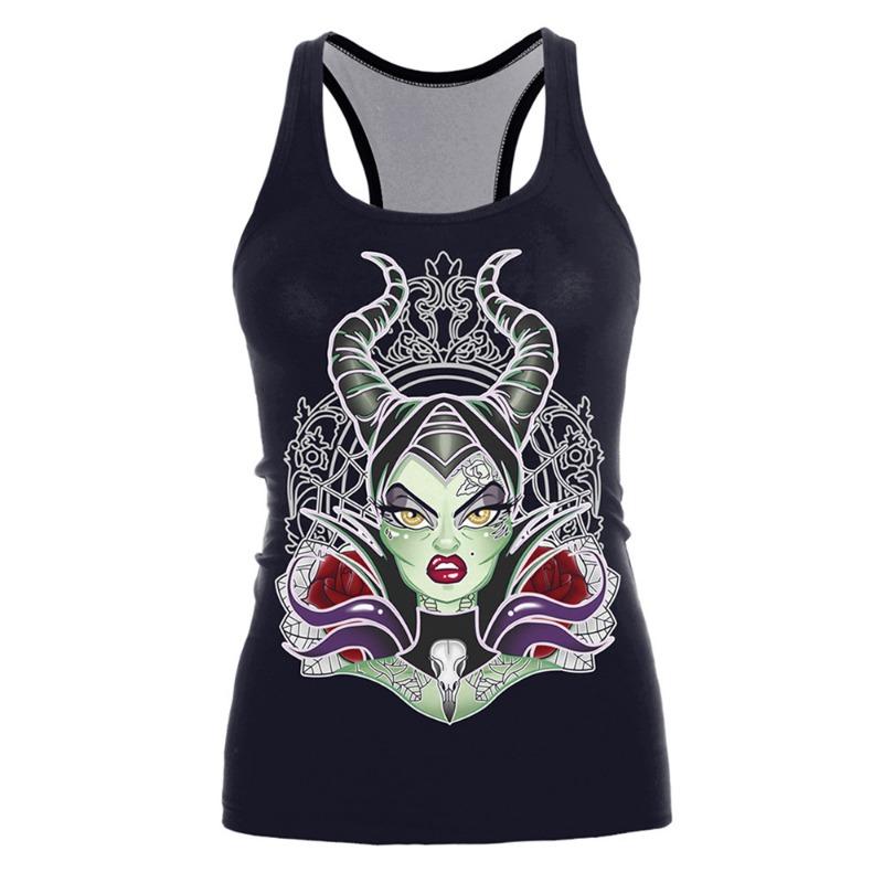 Halloween Animal Anime Digital Print Women's I-shaped Vest Yoga Top