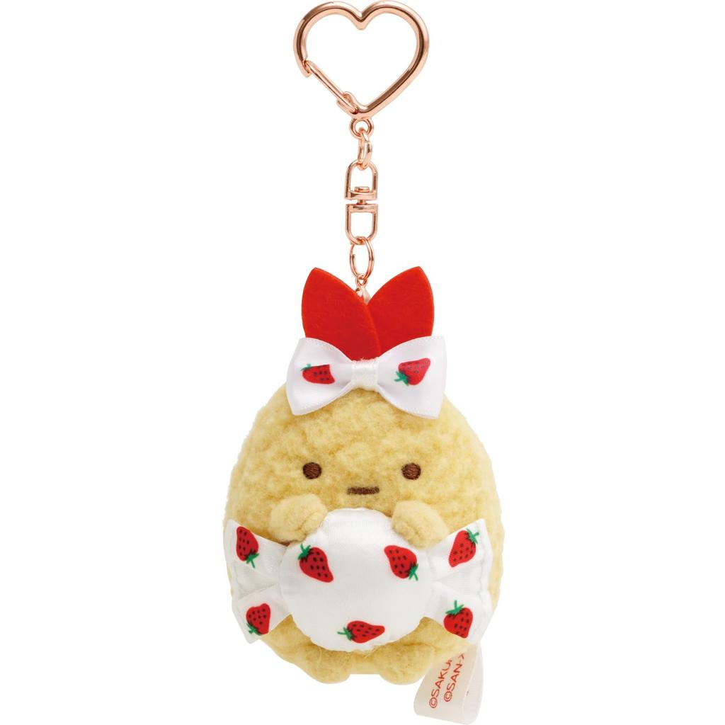 San-X MO94901 Sumikkogurashi x Sakuma Strawberry Milk Candy Plush Toy, Fried Shrimp Tail