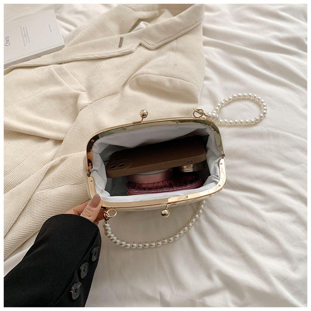 Pearl Chain Hanfu Embroidery Handbag Embroidered Cheongsam Bag Chinese Style Handbag  Wedding