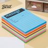 Student Class Notepads Fluorescent Horizontal Line Sticky Notepad Strong Adhesive Removable Memo Portable Journal Labels Pad Multi-color Lined Paper