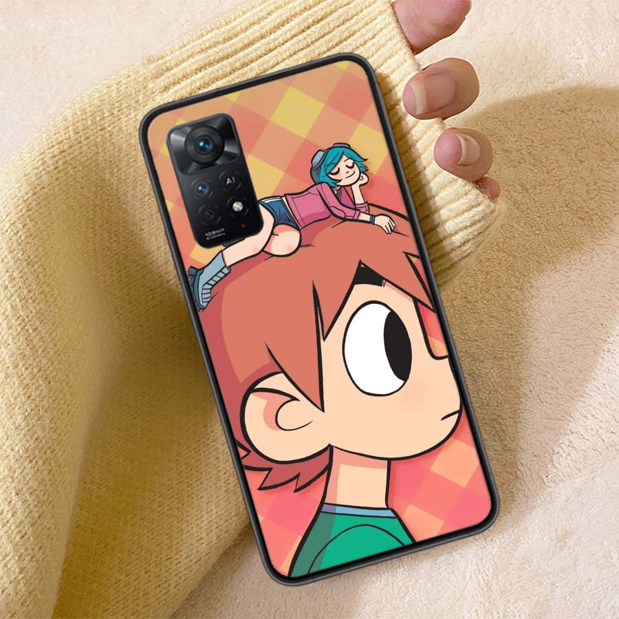 Scott Pilgrim Anime Phone Case For Redmi Note 13 14 15 Pro Plus 12 13C 12C 15C 9 10 10C 9T 9C 9A TPU Soft Cover Clear Cell Cases