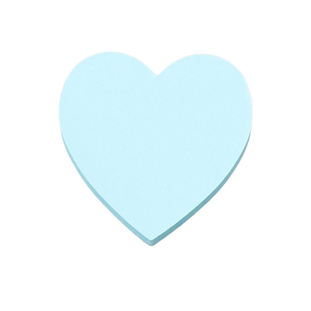 

100 Sheets Heart Sticky Notes Colorful Adhesive Paper Notebook Planner Sticker Decorative Self Sticky Note Pads синий