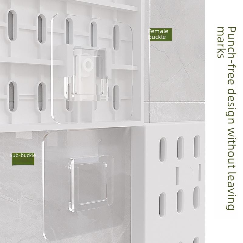 Punch-Free Perforated Board Rack with Accessories for Kitchen and Bedroom
