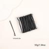 50pcs Black Metal Waved Hair Pins, Invisible One-line Bobby Pins, Daily Hair Styling Barrettes