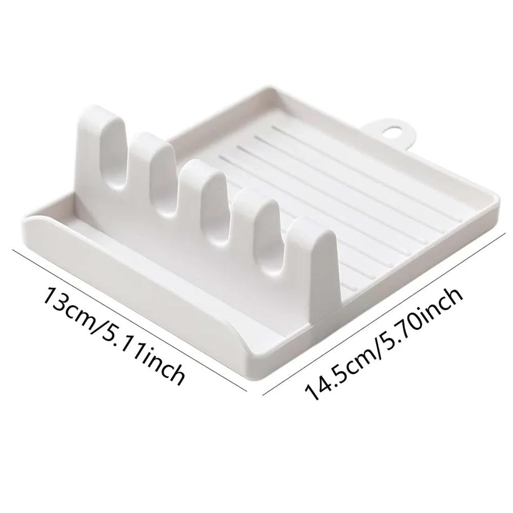 1pc-Paint Brush Rest Holder White Plastic 4 Slots Paintings Brushes Rests Drip Tray Pad for Watercolor Oil Acrylic Painting