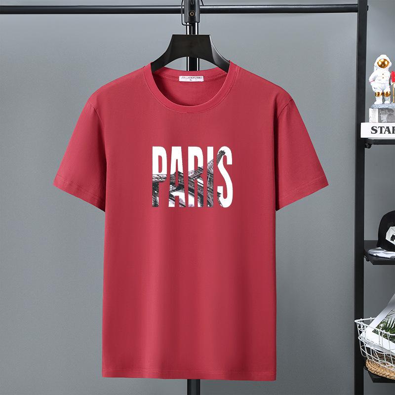 Summer Men's Plus Size T-shirt Cotton T-shirt Men Short Sleeve Tshirt Casual Tops Tees Male Shirt Crewneck