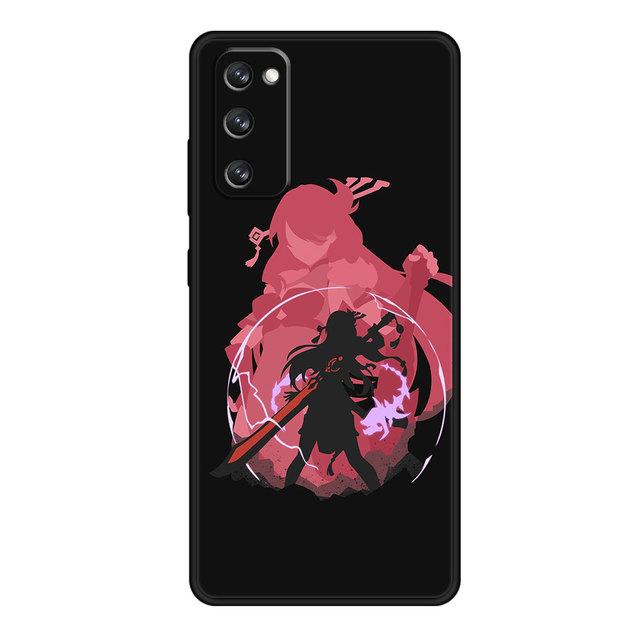 Telefon Funda Für Samsung S21 Plus S20 Fe S9 S8 S10 Lite S22 Ultra 5g Hinweis 20 10 S7 s10e Weiche Genshin Impact Anime