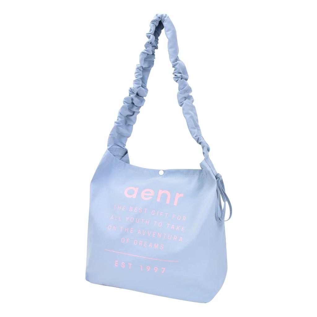 Fluffy Multi-Logo Shoulder Tote Bag, avventura0033, SKS-30698, Light Blue