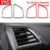 Carbon Fiber Sides Air Vent Outlet Cover Trim Sticker For Subaru Impreza 2017— Crosstrek 2018— Interior Car Accessories