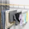 Pants Hanger Stainless Steel Non Slip Z Type Space Saving Open Ended Closet Trouser Rack Organizer