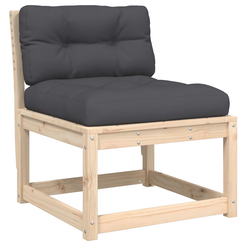 Garden Sofa with Cushions Solid Pine Wood