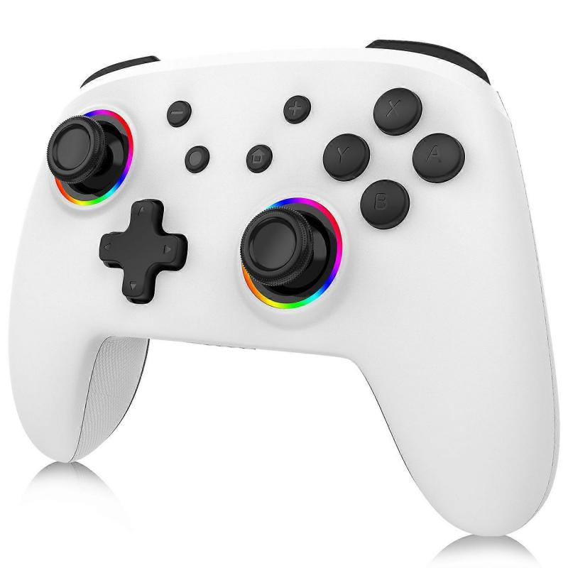Wireless Switch Controller, Switch Pro Controller for Nintendo Switch/Lite/OLED Controller, Gaming Controller with Hall Effect Joysticks(White)