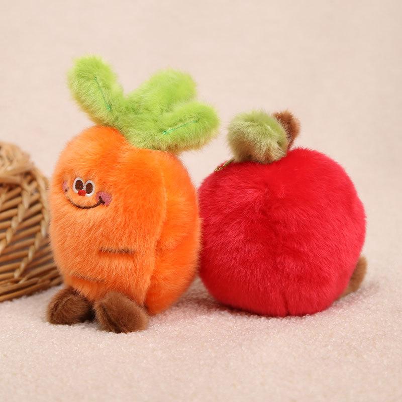 1Pcs Pineapple Strawberry Avocado Eggplant Soft Stuffed Pendant Doll Simulation Cartoon Fruits Vegetable Plush Toy Fun Gift