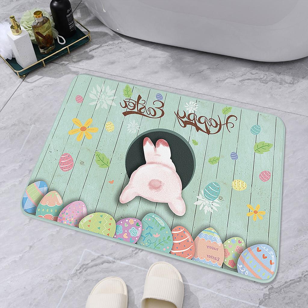 Easter Bunny Printed Carpet Floor Mat Foot Mat Bathroom Non Mat