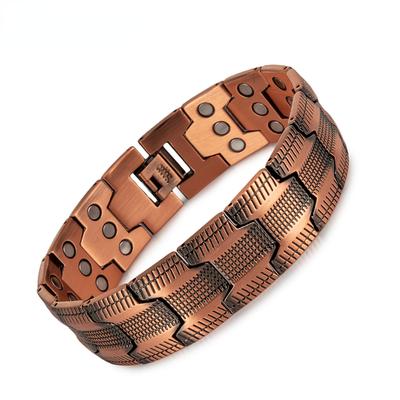 Ikuinen Armband aus reinem Kupfer, magnetische Therapie, hohe Magnete, Pfeil, Vintage-Kette, Schmuck für Herren