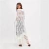 New Lace See-through Sun Protection Long Dress, Cardigan, Bikini Beach Cover-up