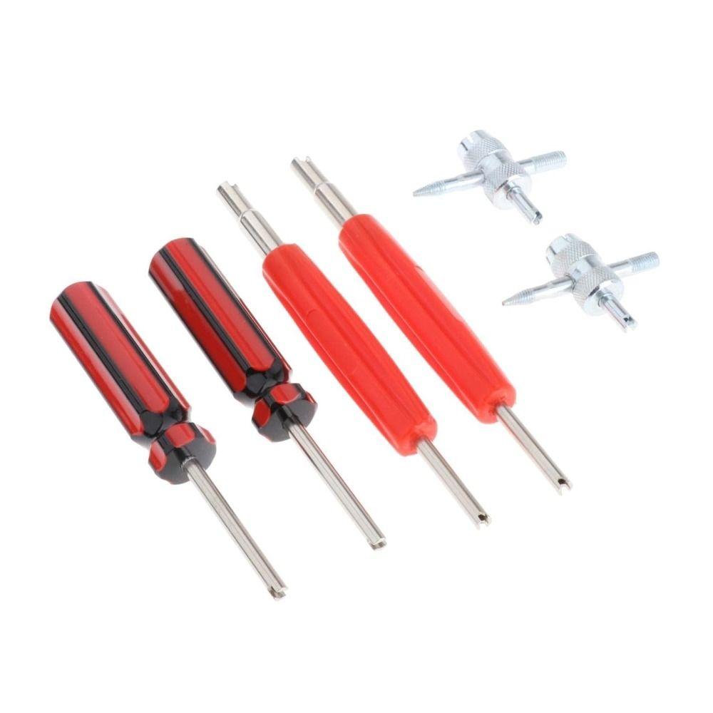 6-teiliges Rostfreies Reifenventil-Stiel-Installationswerkzeug-Set Für Autos LKW Motorräder Fahrräder