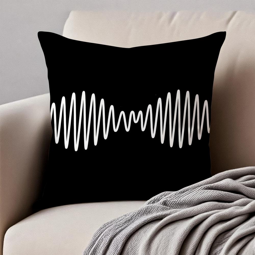 Fashion Cool A-Arctic Monkeys Band Iconic Cushion Cover Pillowcase Anti-Dustmite Invisible Zipper Short Plush Sofa Cushion