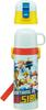 Skater Kids' Stainless Steel Water Bottle, 2-Way Design, 470ml (Direct Drinking) and 430ml (Cup Drinking), Paw Patrol 23 Design, Kid-Friendly and