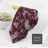 Cotton Tie Men'S Floral Printed Cotton 6Cm Narrow Casual Tie Women'S Flower Tie