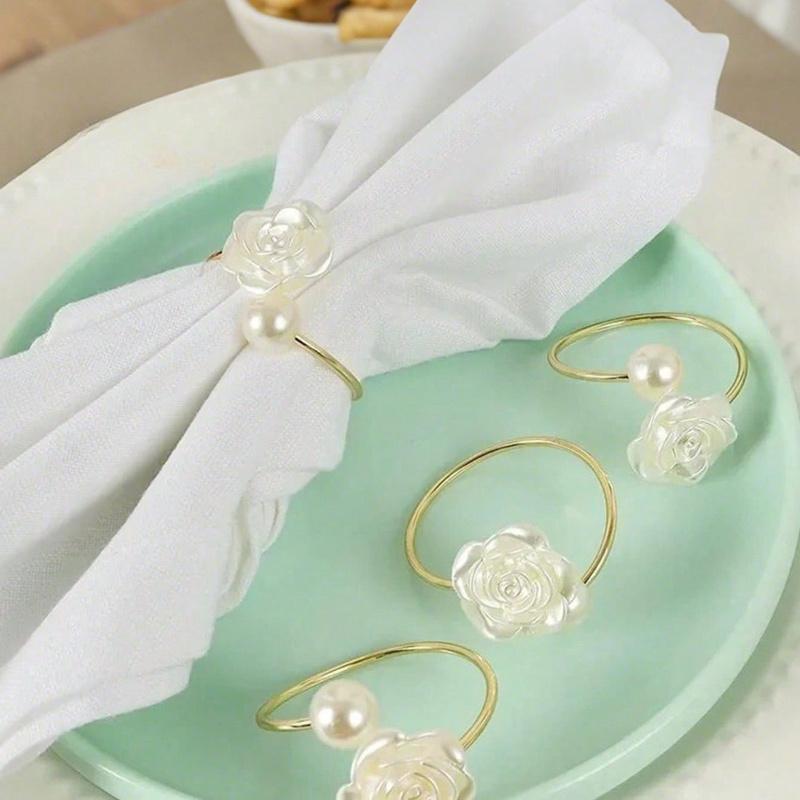 Simulated Rattan Napkin Ring, Napkin Rings for Nautical Theme Table Decor, Perfect for Parties, Weddings, Birthdays & Dining Ambiance