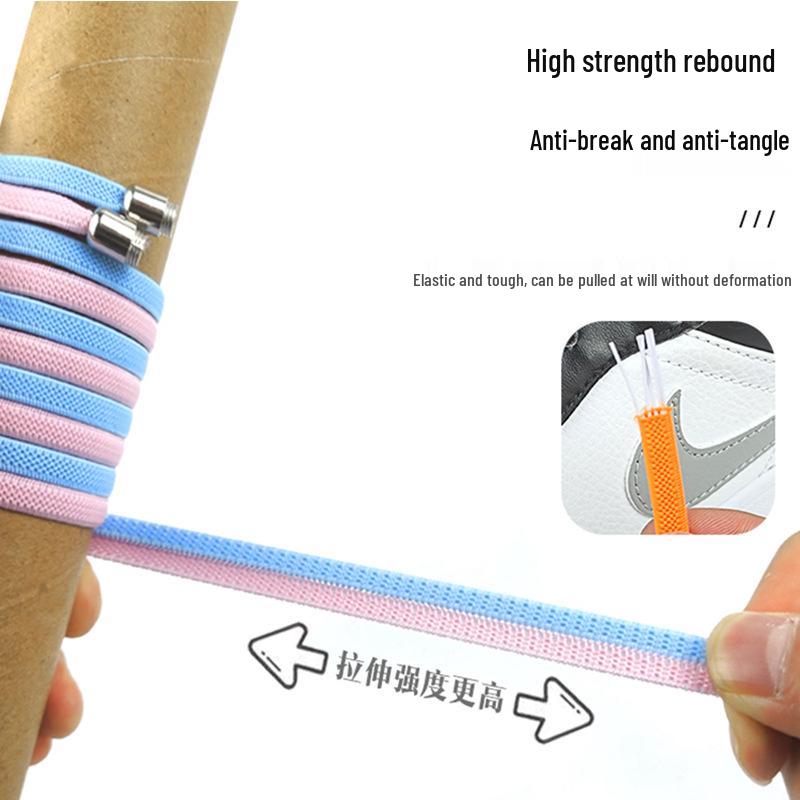 Elastic No-Tie Shoelaces for Kids with Easy Buckle