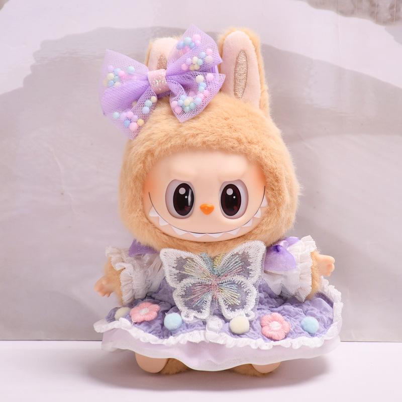 

Только Одежда Labubu Сидящая Вечеринка Виниловый Слепой Бокс Пуловер Ткань Одежда Милые Юбки Детская Одежда Мило excluding dolls