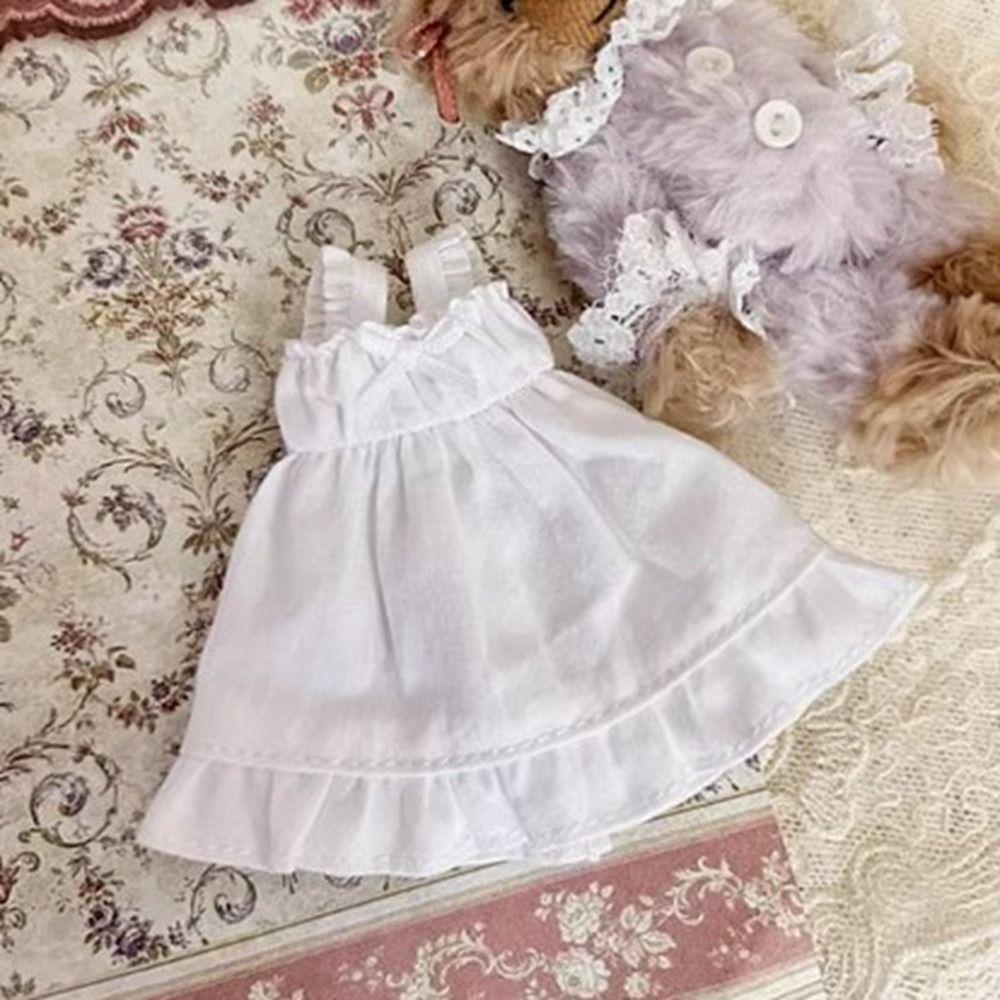 Solid Color Double-layer Skirt Clothes Doll Clothes Dresses for 1/11 OB11 Dolls/for 1/12 BJD