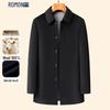 ROMON Men's 100% Wool Business Casual Overcoat