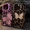 Butterfly Leopard Phone Case for Xiaomi Redmi Note 7 8 9 9S 10 11 12 13 14 15 Pro Plus 4G 5G Anti Fall Matte Back Cover