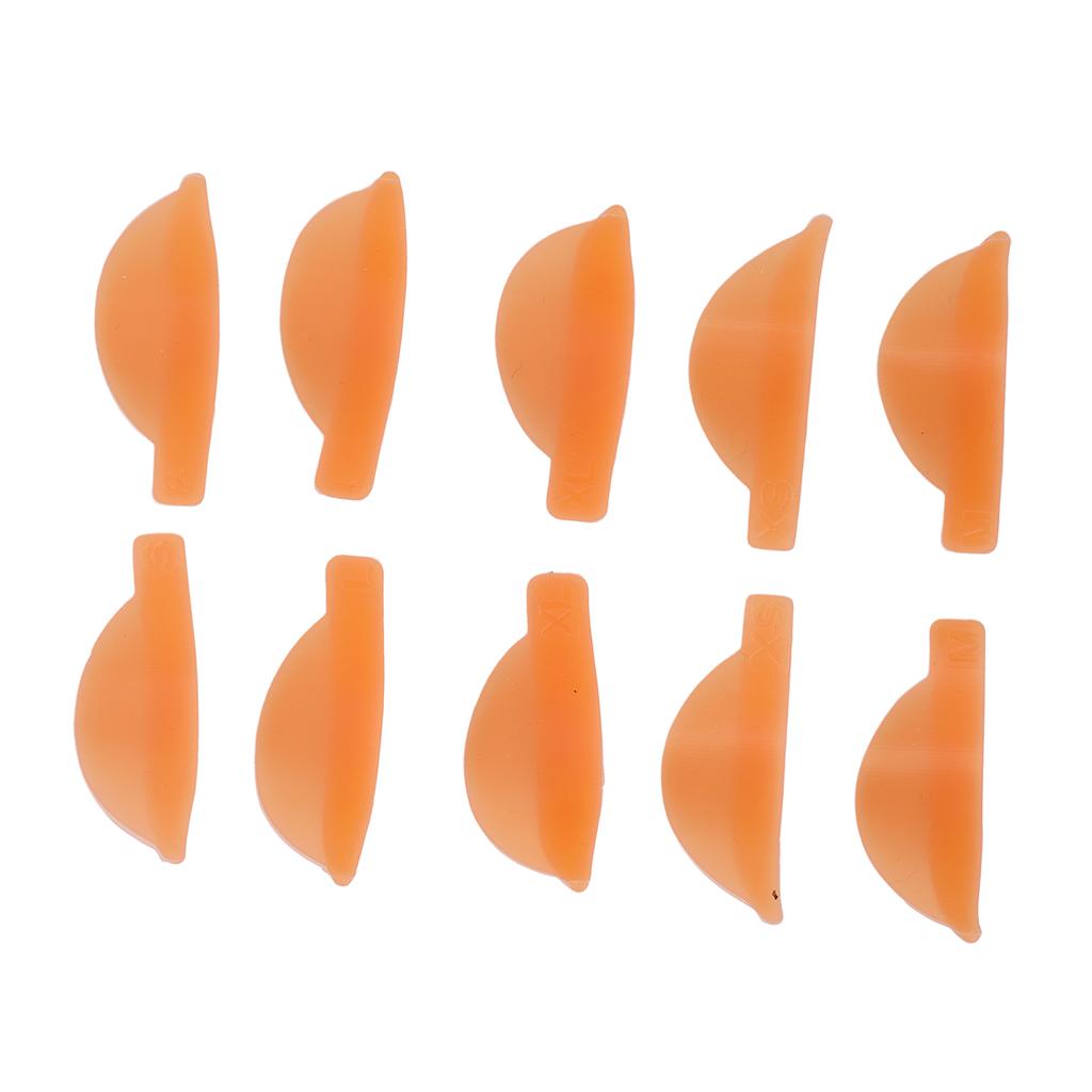 5 Pairs Lash Perm Pads Reusable Soft Orange Silicone Eyealsh Perm Rods for Beauty Makeup