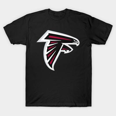 Asian Size Men Black Print T-shirt The A Falcons No-Cut Heat Transfer Print Cotton Tshirt