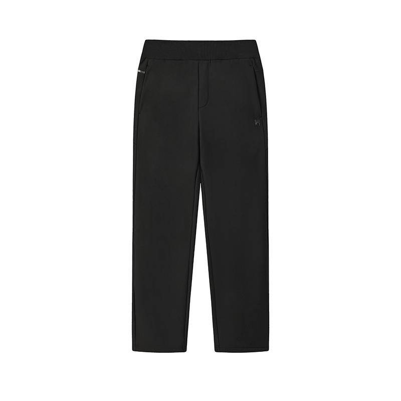 FILA White Classic Micro Cone Fashion Commuting Versatile Fleece Warm Comfortable Knitted Casual Pants Men bottoms Black F11M543605FBK