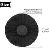 BBTO 300 Pieces Disposable Headphone Covers Non Woven Sanitary Fabric Headset Earphone Covers for Ear Pad Headphones(L-11 cm,Black)