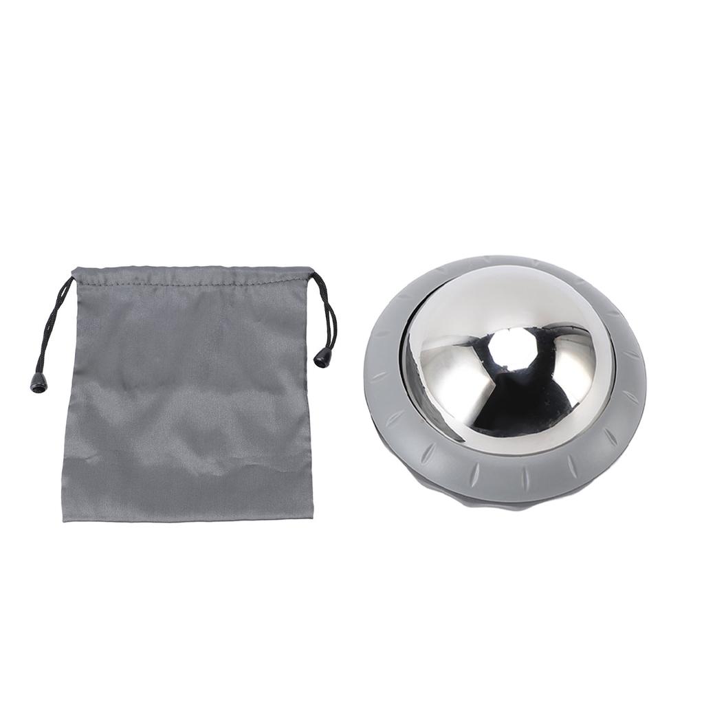 Cryosphere Ice Massage Roller Ball Stainless Steel Cold Hot Compress Deep Tissue Muscle Massager Ball Grey Black