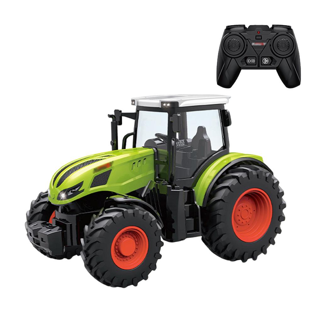 Remote Control Tractor For Kids 1:24 Scale RC Farmer Engineering Vehicle 2.4G 6CH Tractor Toy Birthday Gifts For Boys Girls
