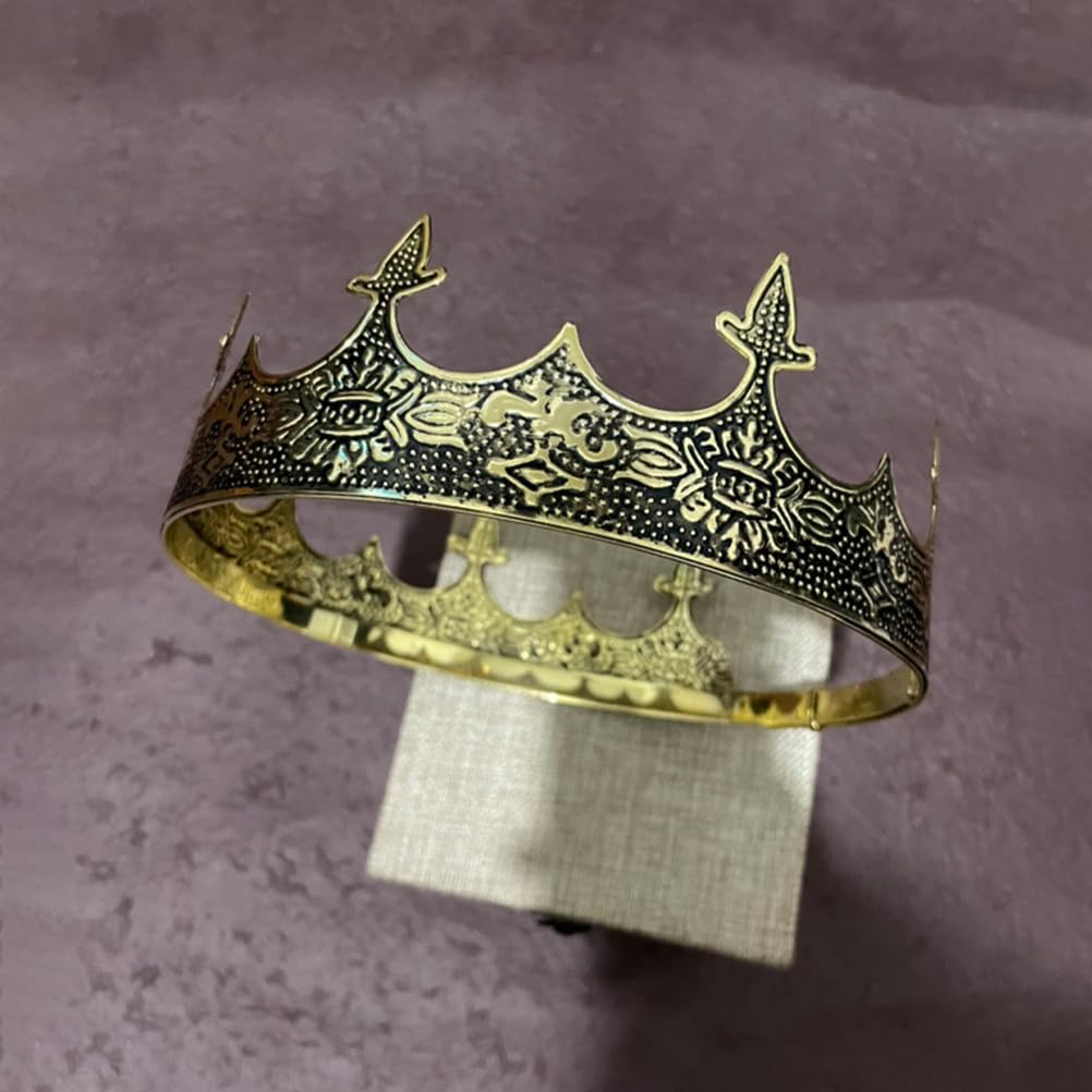 CALLARON Crown Cosplay Crown King Elephant Crown Tiara Hair Accessory Party Hat Fashionable Photoshoot Halloween Christmas Props Birthday Accessories