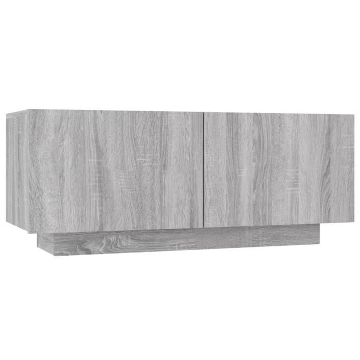 VidaXL Meuble TV Sonoma gris 100x35x40 cm Bois d'ingénierie815718